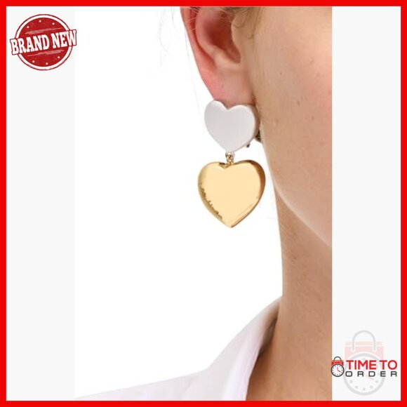 Girls Screwback Pink Earrings, Heart Cubic Zirconia, Pink  Heart Drop Earrings with Cubic Zirconia, Screw Back Posts